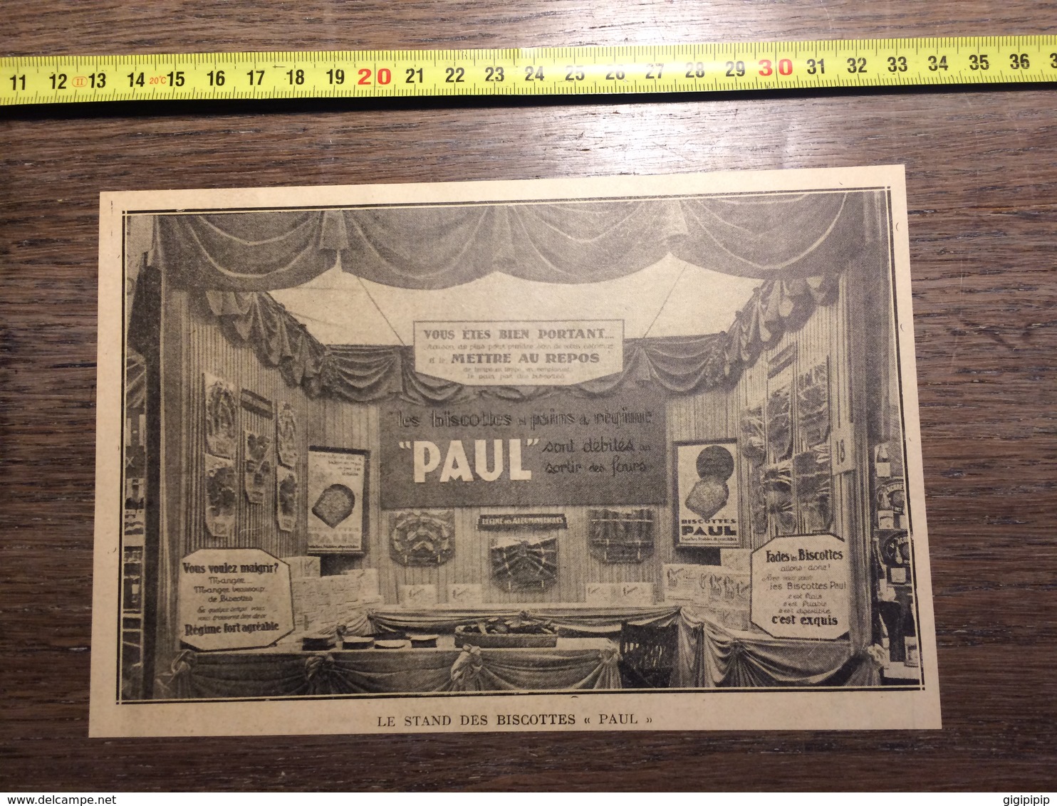 ANNEES 20/30 STAND DES BISCOTTES PAUL BOULANGERIE PUBLICITES - Collections