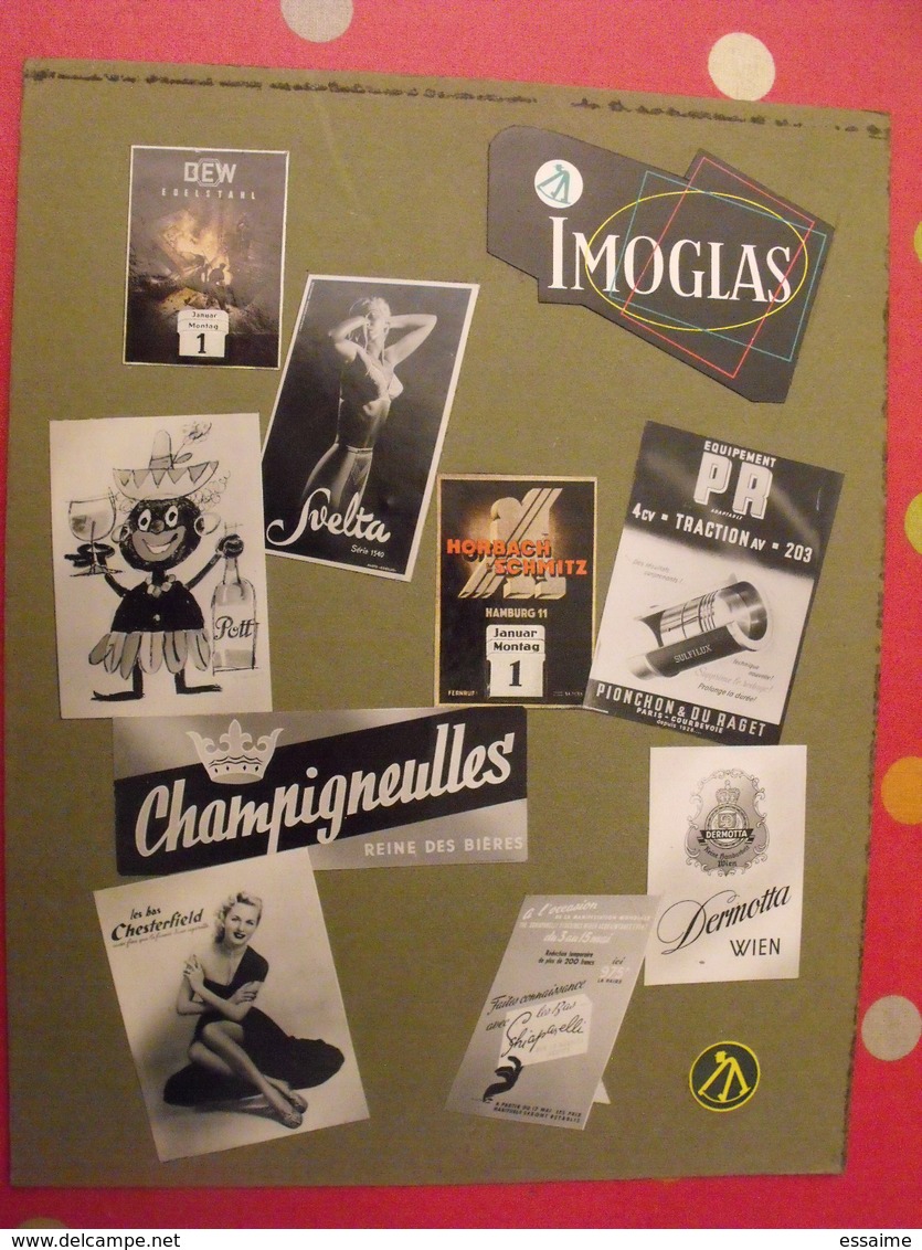 12 Planches D'un Catalogue De Représentant Marcel Jost, Produits Publicitaires En Photos. Essence Bière Boissons.. - Publicités