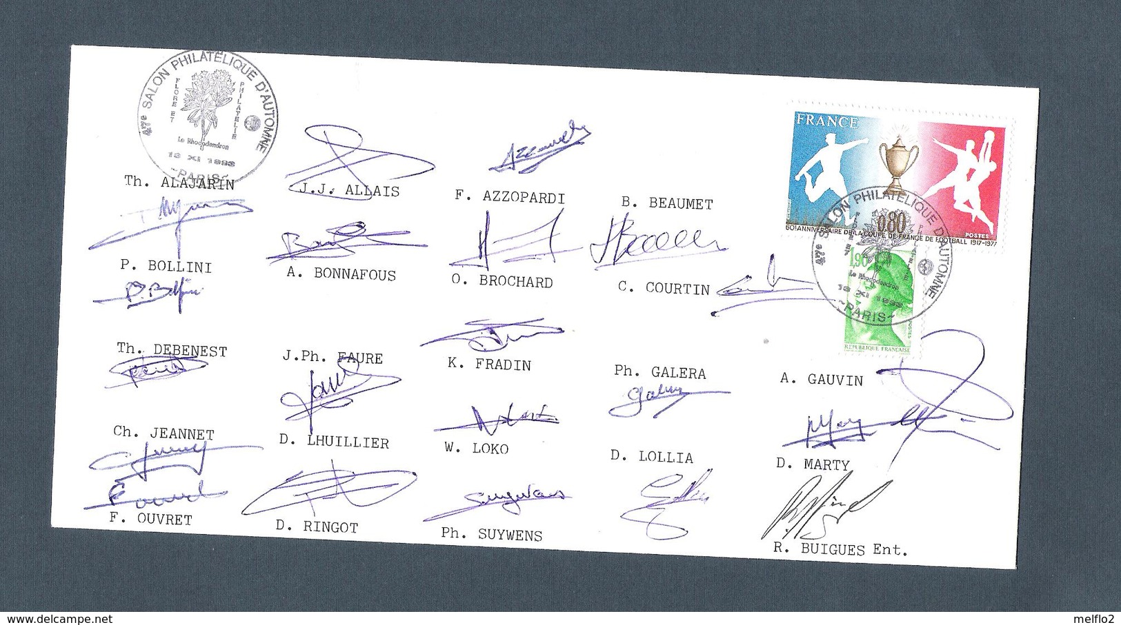 AUTOGRAPHE JOUEURS FOOTBALL.. CHAMOIS NIORTAIS     NIORT SAISON 1993 / 94 - Autres & Non Classés