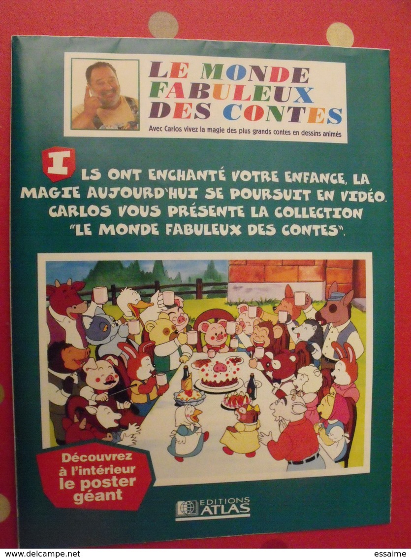 Grand Poster Atlas : Le Monde Fabuleux Des Contes. Images Vignettes à Coller. (genre Album Panini). Vers 1990 - Autres & Non Classés