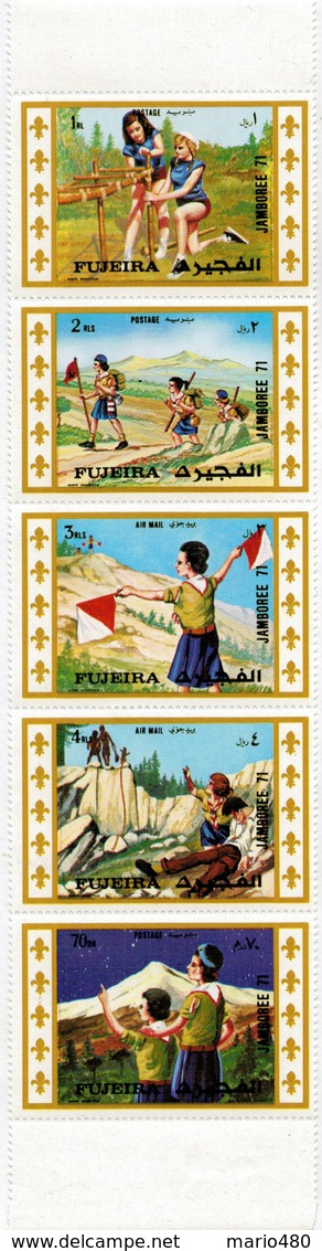 FUJEIRA       JAMBOREE   71      STREEP  OF  5  STAMPS     MNH** - Fujeira