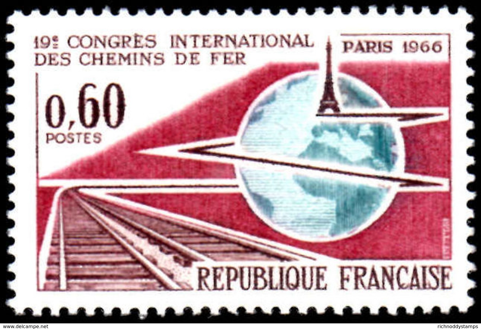 France 1966 Railway Congress Unmounted Mint. - Unused Stamps