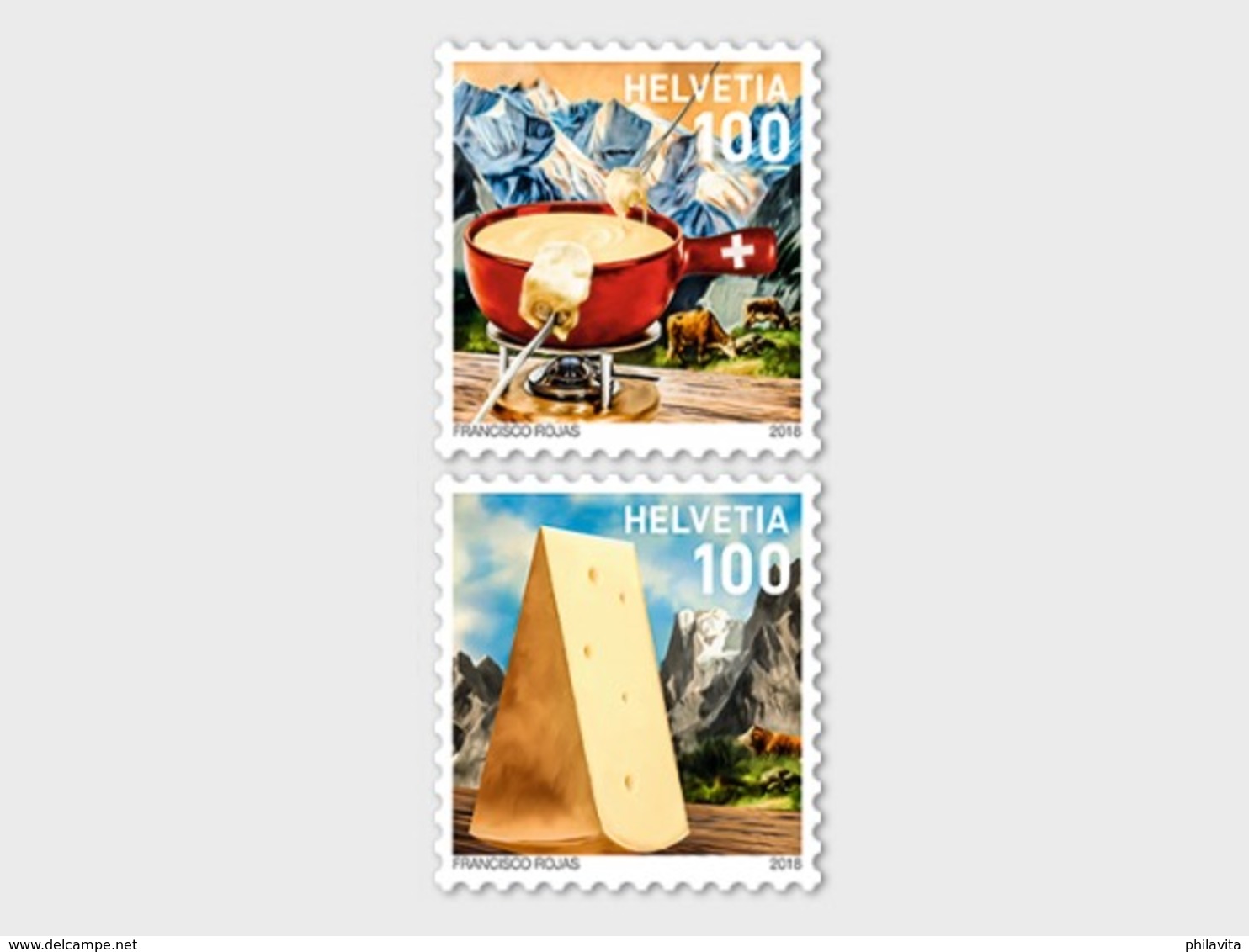 2018 Switzerland - Fondue - Melted Cheese National Dish Of Switzerland 2v Set MNH** (gg18) - Food