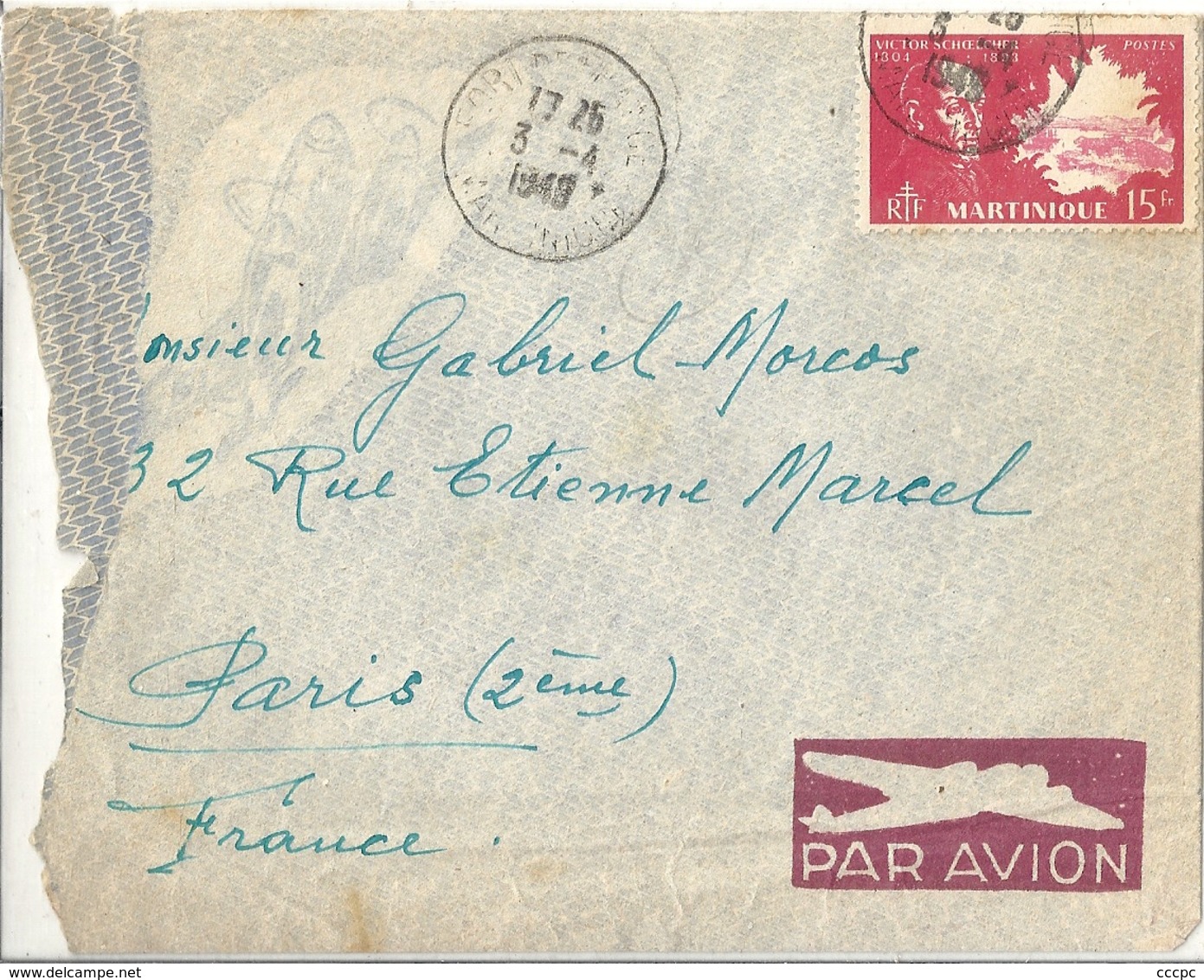 Martinique Lettre Affranchie - Lettres & Documents