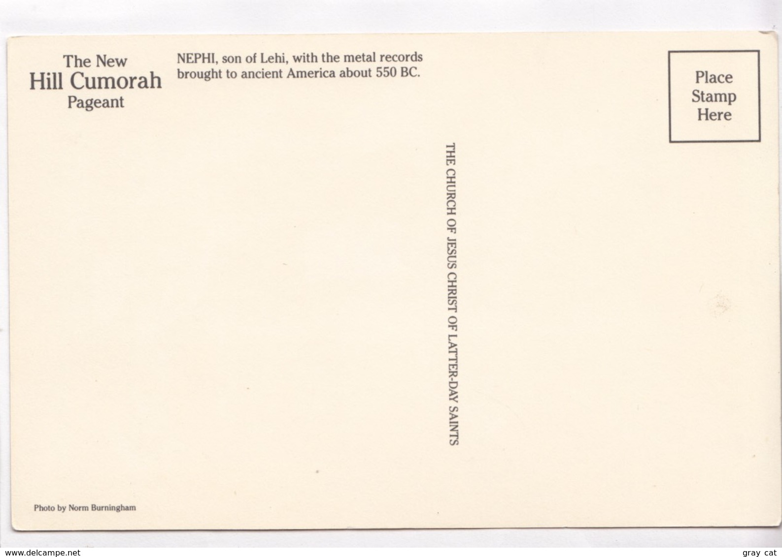 NEPHI, Son Of Lehi, The New Hill Cumorah Pageant, Unused Postcard [22422] - Other & Unclassified