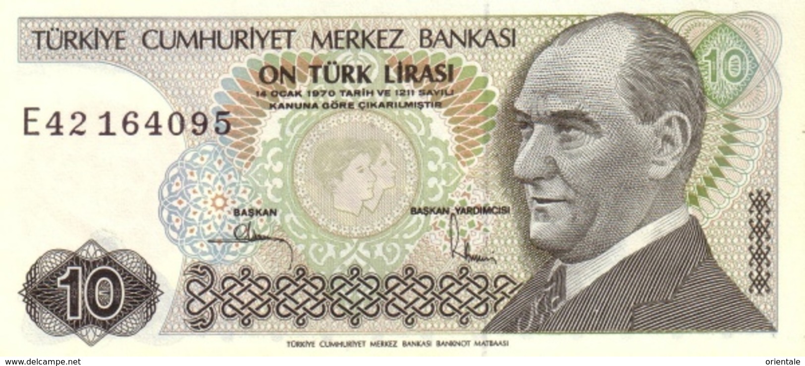 TURKEY P. 193 10 L 1970 UNC - Turchia