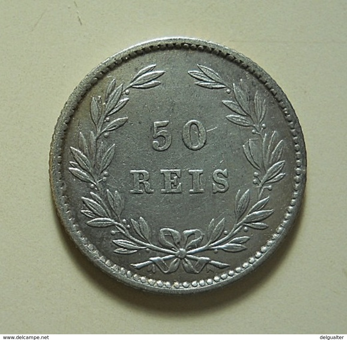 Portugal 50 Reis 1876 Silver - Portugal