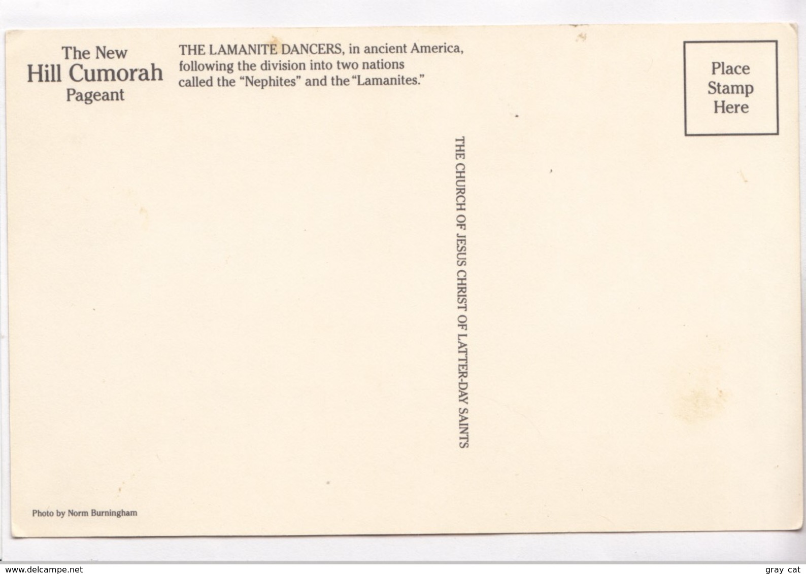 THE LAMANITE DANCERS, The New Hill Cumorah Pageant, Unused Postcard [22432] - Other & Unclassified