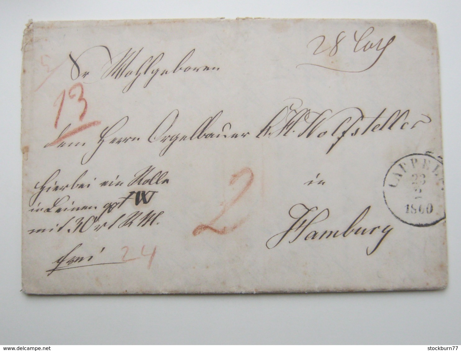 1860 , KAPPEL  , Klarer Stempel Auf Brief Mit Inhalt - Schleswig-Holstein