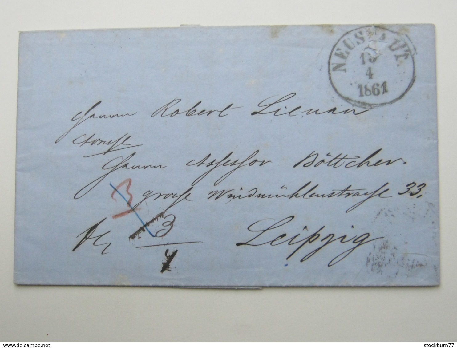 1861 , NEUSTADT   , Klarer Stempel Auf Brief Mit Inhalt - Schleswig-Holstein