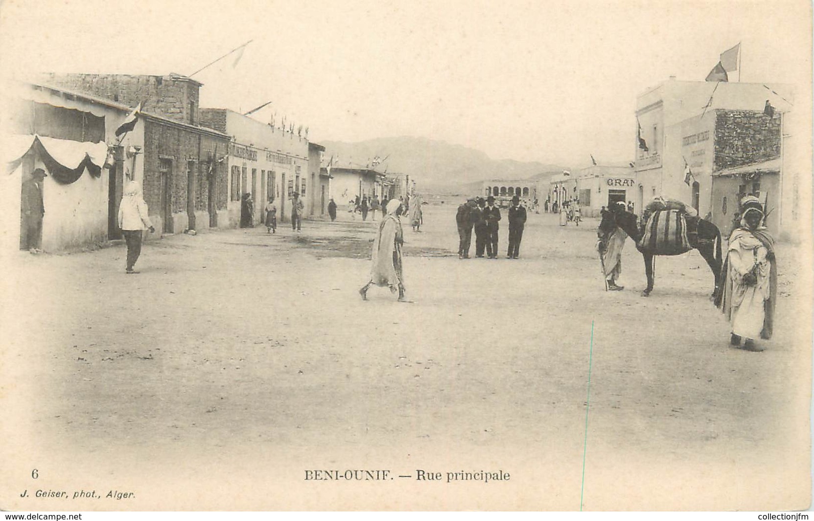 CPA ALGERIE "Beni Ounif, Rue Principale" / GEISER - Autres & Non Classés