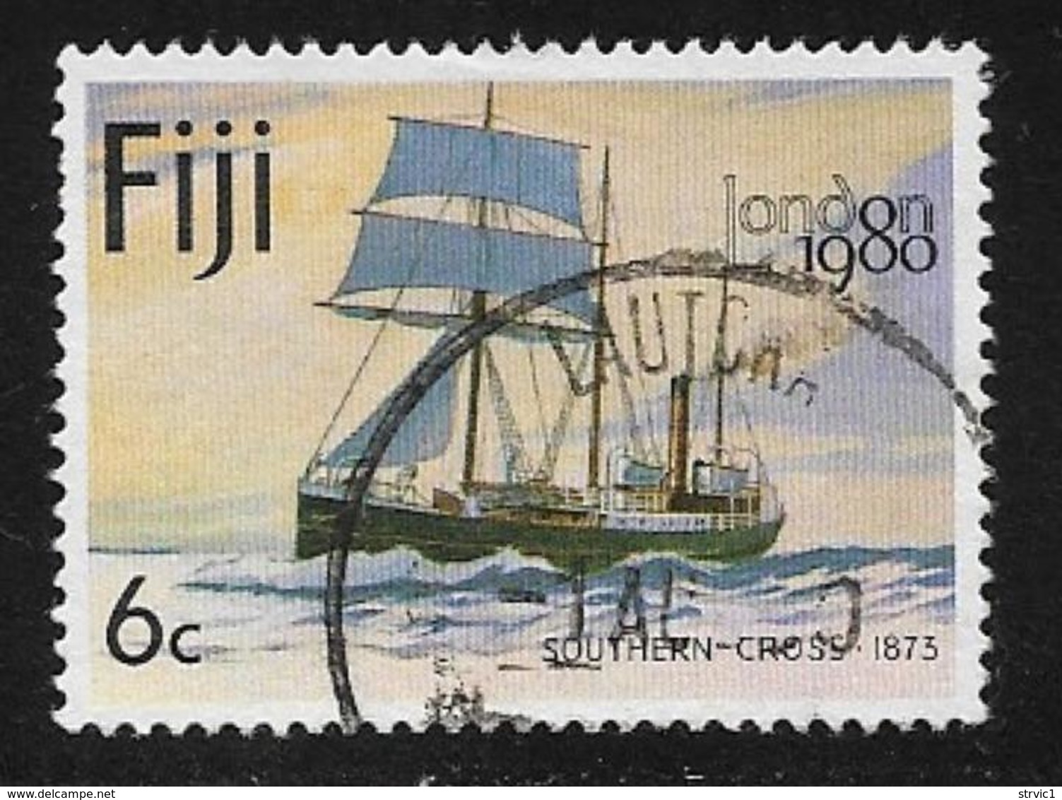 Fiji Scott # 426 Used Southern Cross Ship,1980 - Fiji (1970-...)