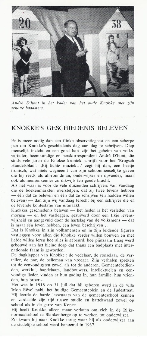 1976 DAGKLAPPER UIT KNOKKE TWEEDE DEEL HOE HET GROEIDE EN BLOEIDE TE KNOKKE - MET HONDERDEN ILLUSTRATIES: MOLENS OORLOG - History