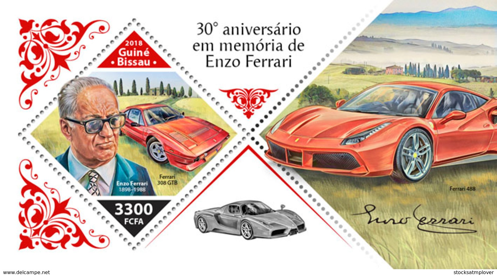 Guinea Bissau  2018   Enzo Ferrari Cars   S201811 - Guinea-Bissau