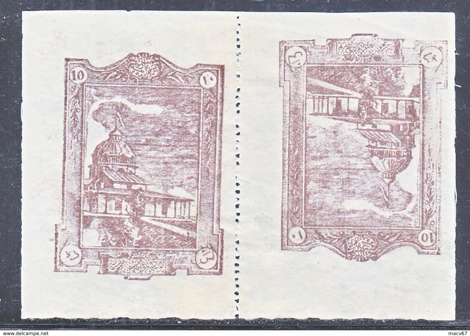 AFGHANISTAN  PARCEL  POST  Q 10 A   *  TETE  BECHE  PAIR - Afghanistan