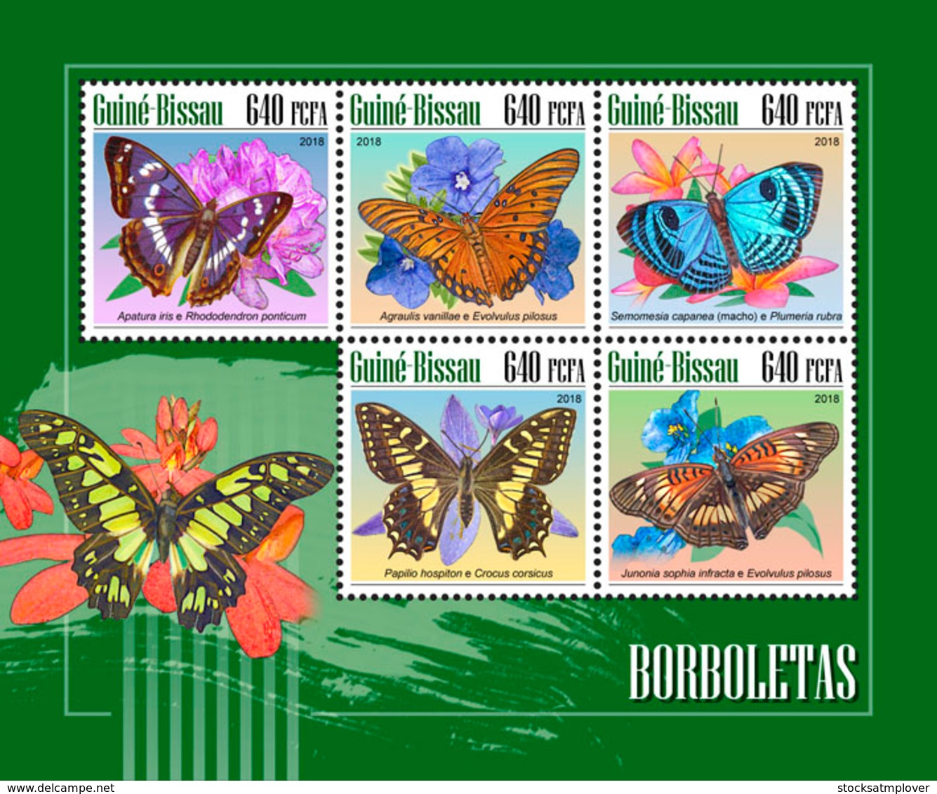 Guinea Bissau  2018  Butterflies Fauna  S201811 - Guinée-Bissau