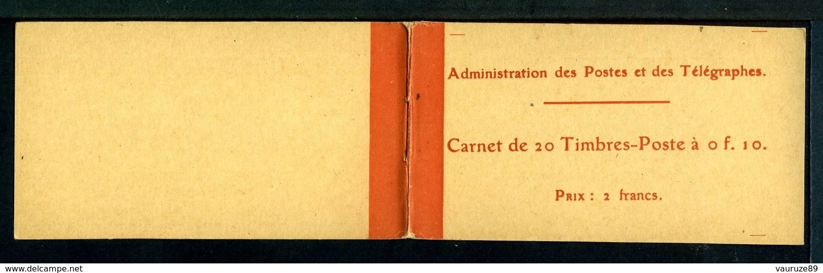 Carnet Semeuse 138-C1 - Couverture Vide Très Très Belle. - Autres & Non Classés