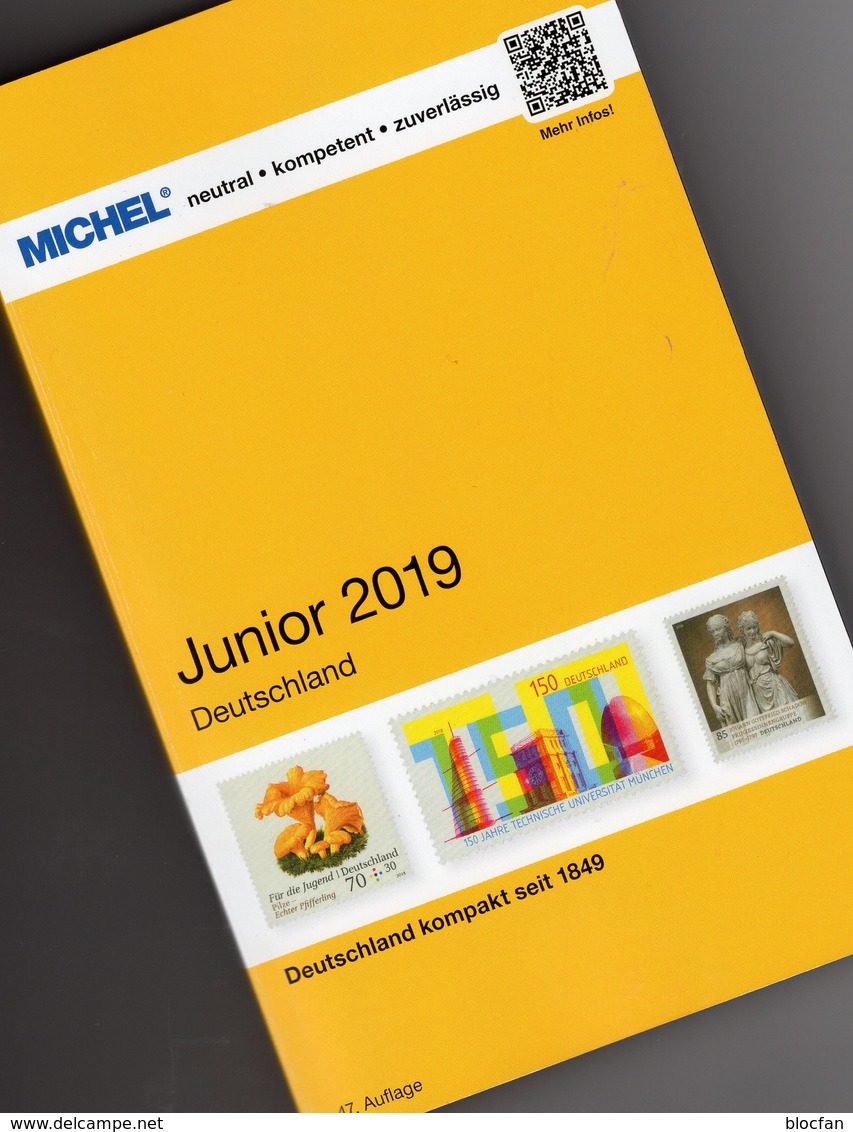 MlCHEL Briefmarken Junior 2019 Neu 10€ Deutschland DR 3.Reich Danzig Saar Berlin SBZ DDR AM BRD ISBN 97839540222588 - Philatélie Et Histoire Postale