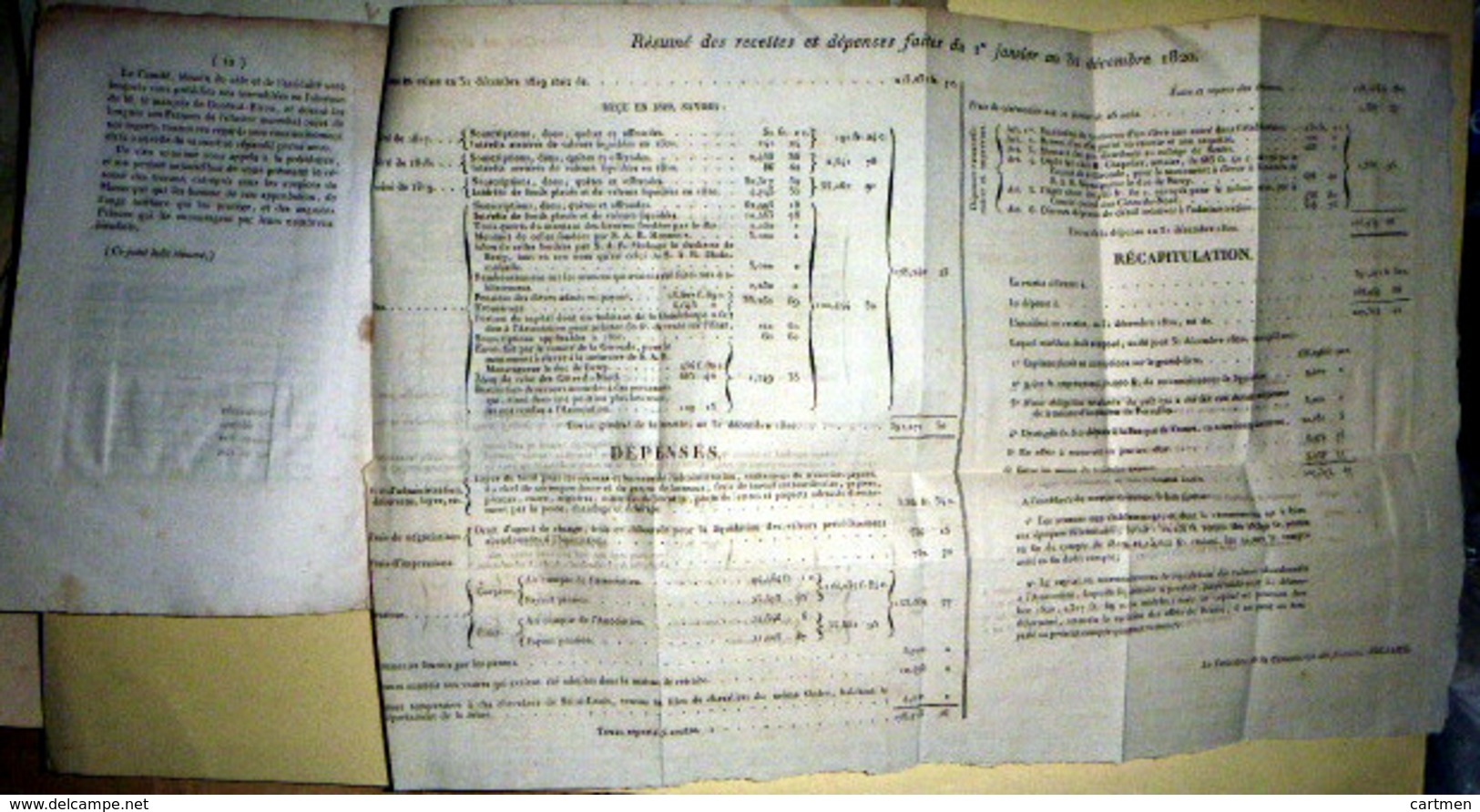 ORDRE ROYAL  DE SAINT LOUIS ET DU MERITE MILITAIRE ASSOCIATION PATERNELLE SEANCE 1821 - Documents