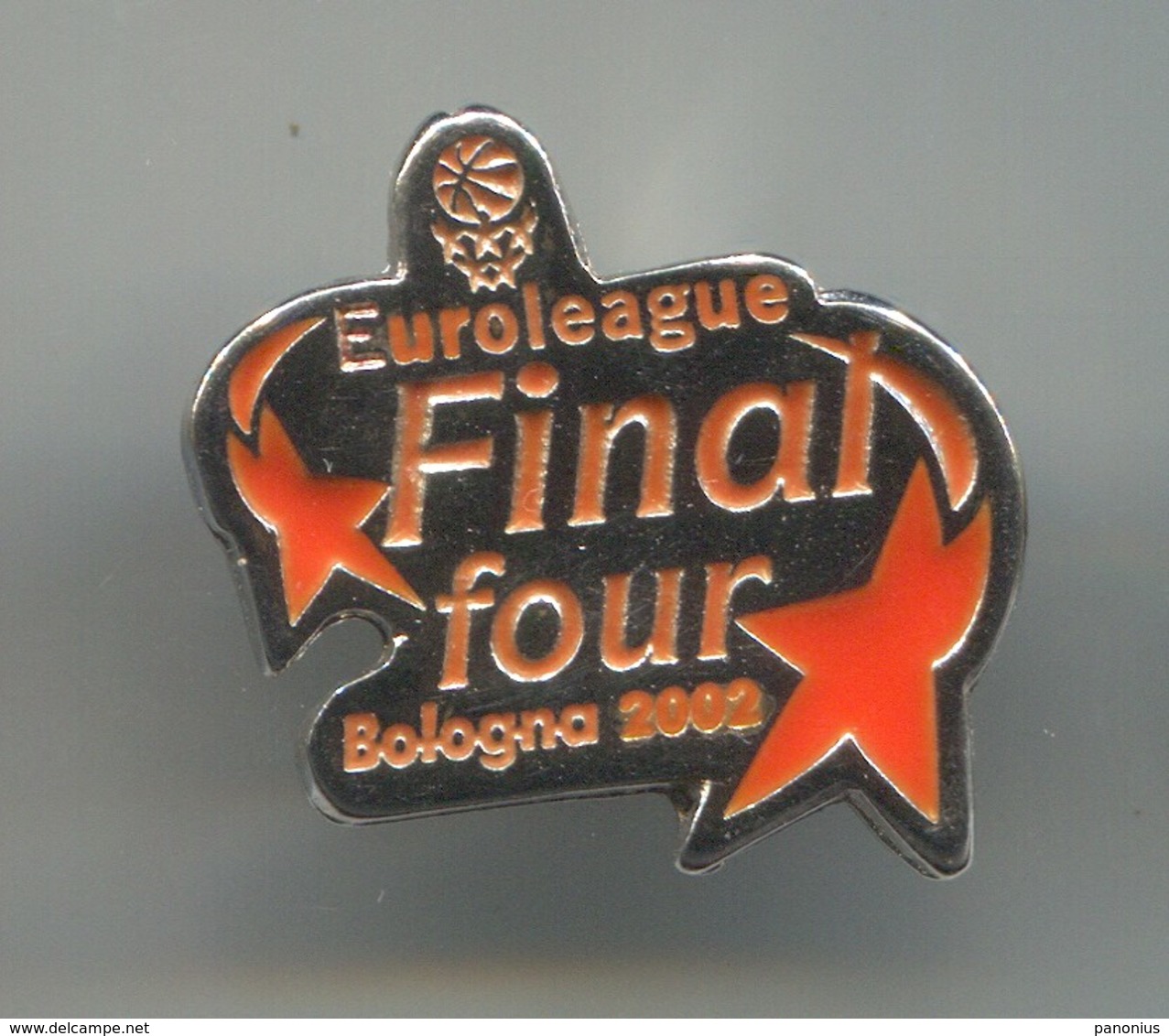 Basketball Pallacanestro Baloncesto - Final Four Euroleague 2002, Bologna Italy, Pin, Badge, Abzeichen - Basketball