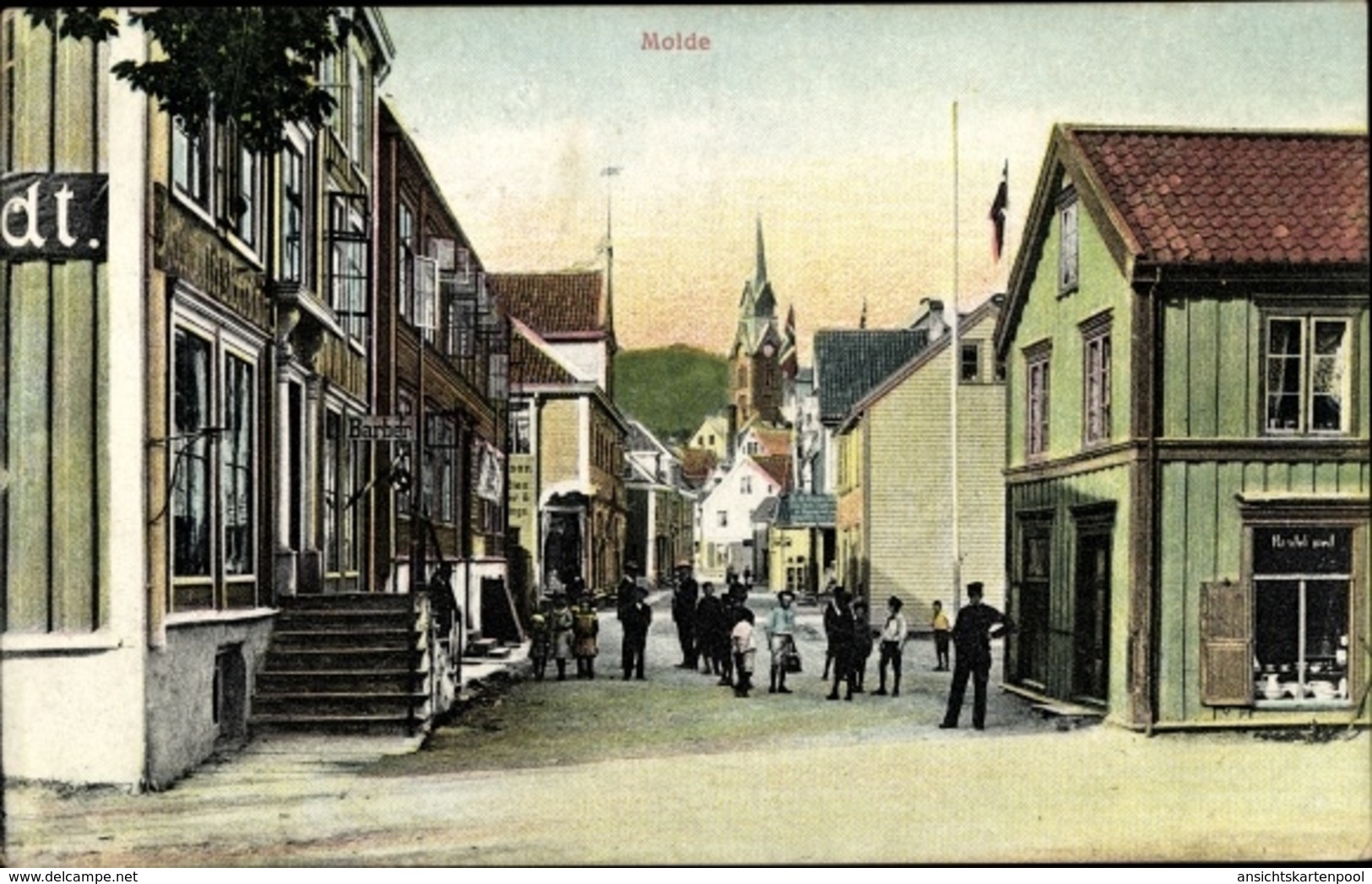 Cp Molde Schweden, Straße Mit Blick Auf Kirche - Schweden