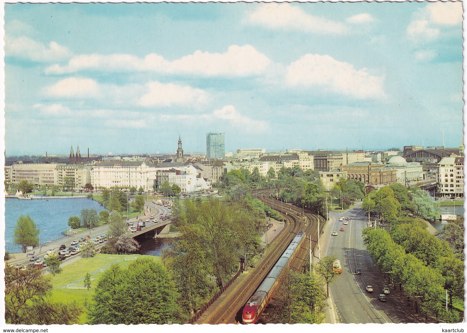 Hamburg: Trans-Europ-Express - T.E.E. ZUG - Lombardsbrücke Und Kennedy Brücke - Treni