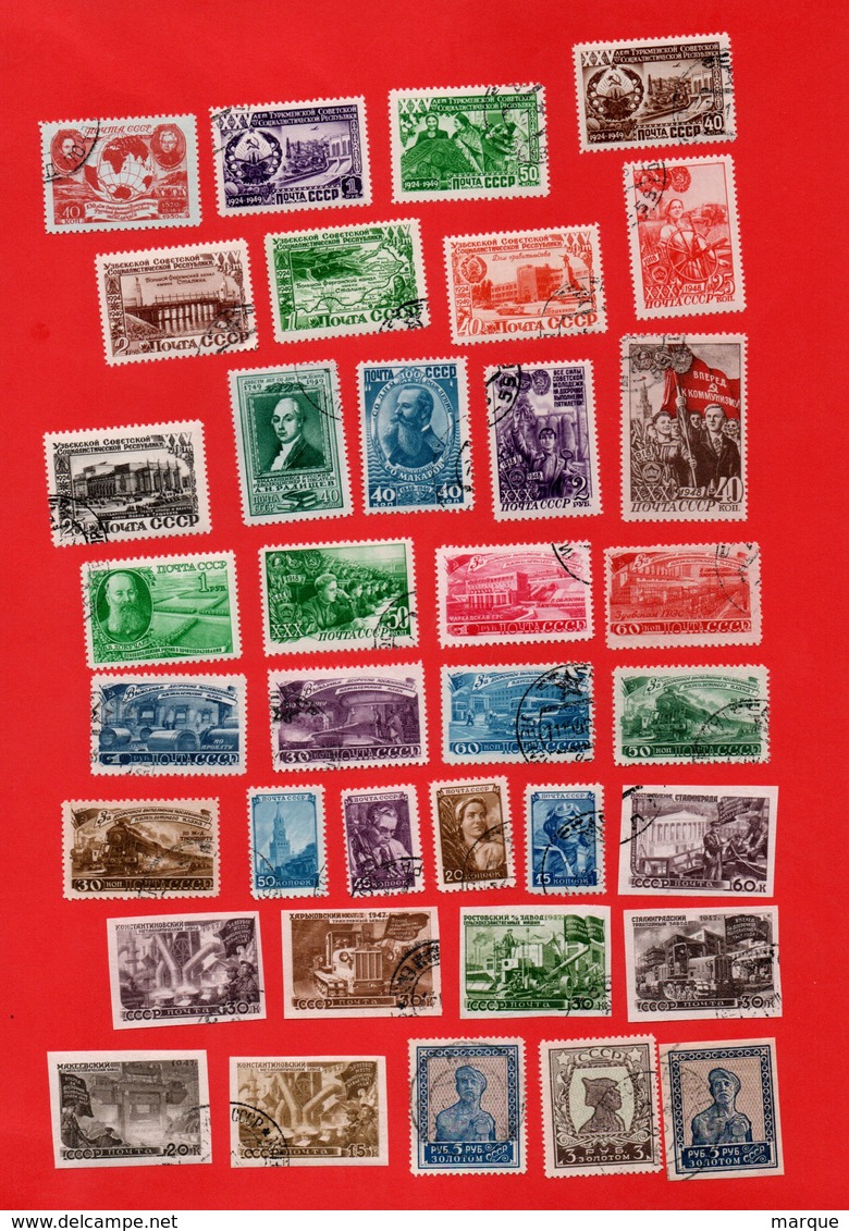 Lot De 36 Timbres CCCP NOYTA URSS Oblitérés - Collections