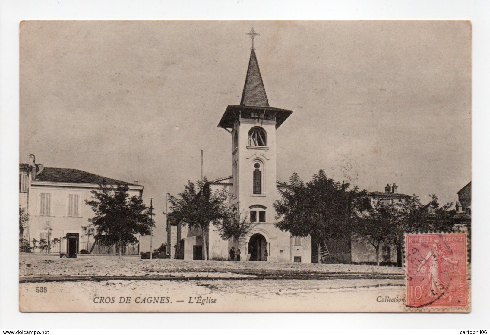 - CPA CROS DE CAGNES (06) - L'Eglise - Photo Neurdein 538 - - Cagnes-sur-Mer