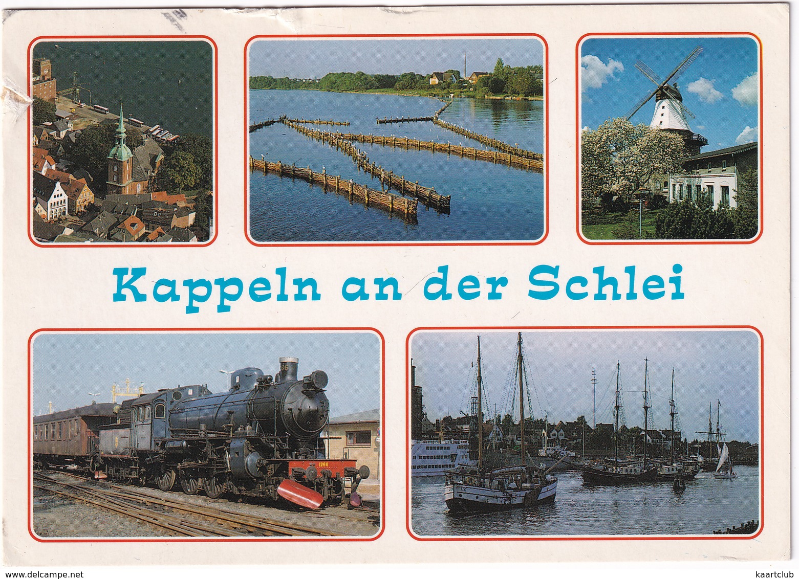 Kappeln An Der Schlei - DAMPFLOKOMOTIVE 1266 - Boten/Schiffe - Windmühle - Treinen