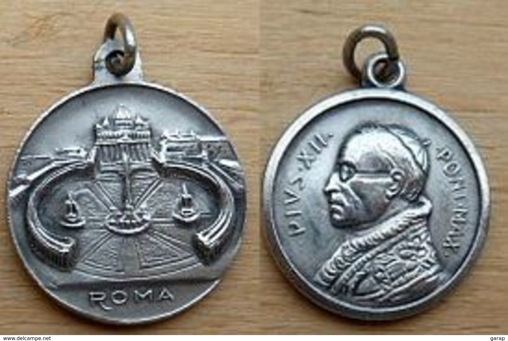 Médal-113 Médaille PIUS XII Au Dos ROMA - Godsdienst & Esoterisme