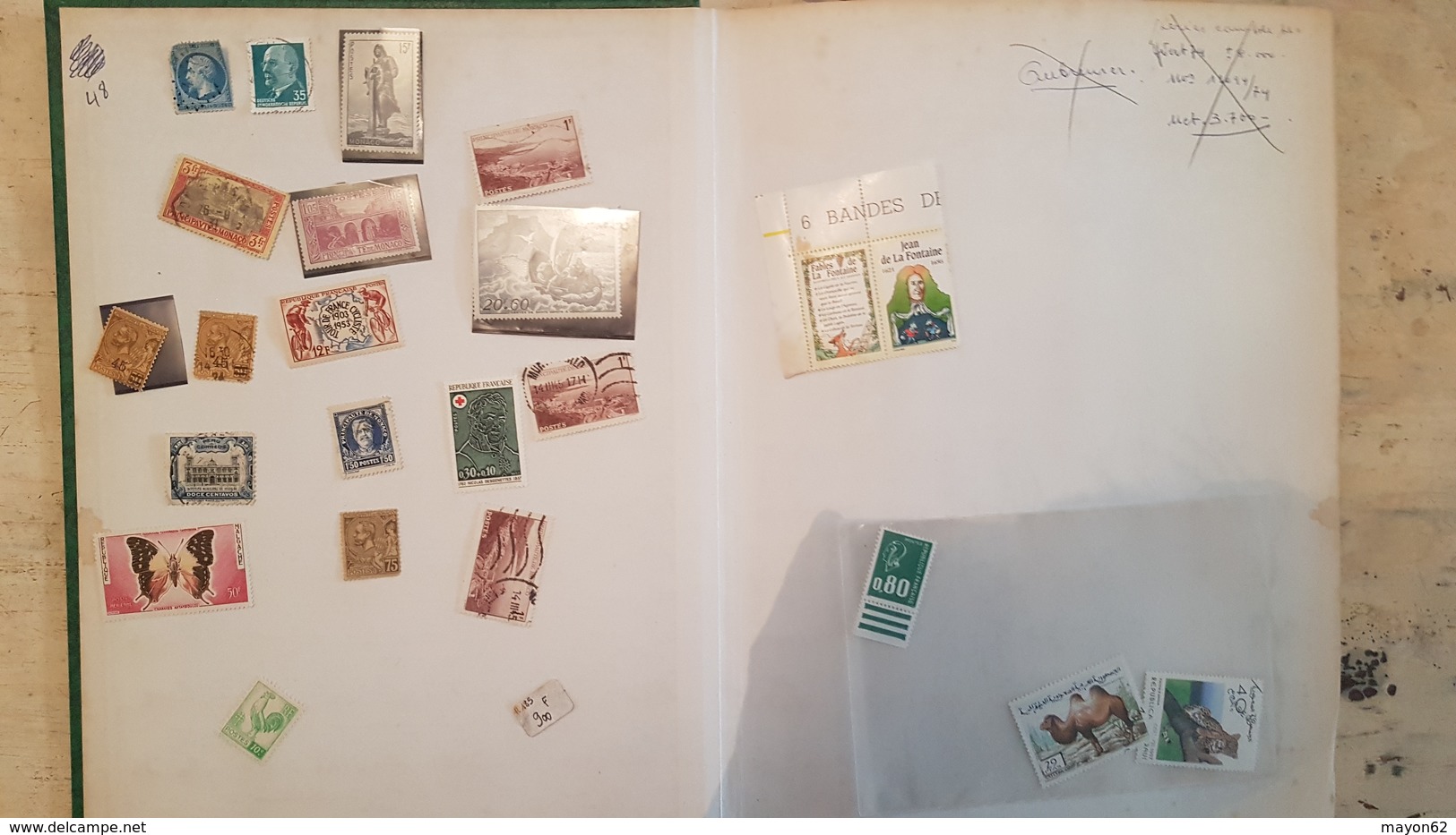 LOT DE TIMBRES 19 ET 20E SIECLES - TOUS SCANNEES a voir : napoleon air mail avion etc- je n y connais rien en timbres !