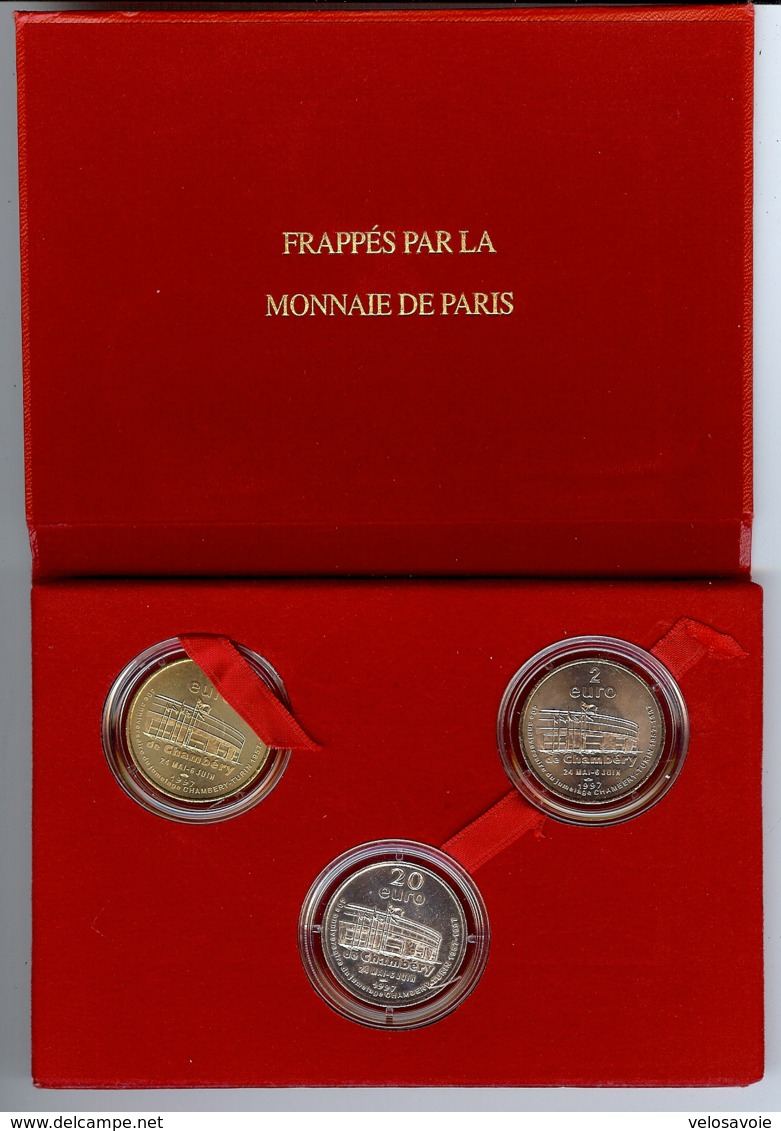 COFFRET EUROS DE CHAMBERY 1,2 ET 20 EUROS EMIS EN 1997 - France