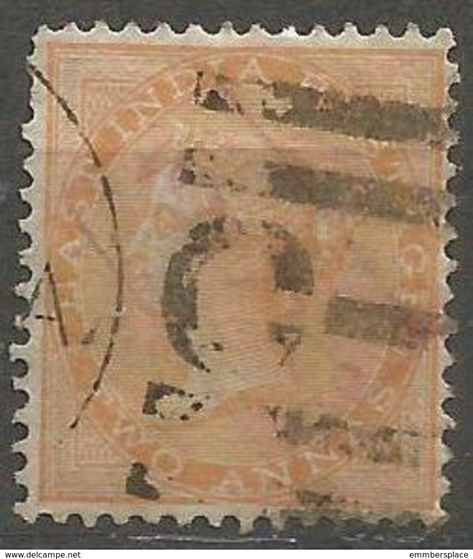 India - 1865 Queen Victoria 2a Orange Used    SG 62  Sc 23 - 1858-79 Crown Colony