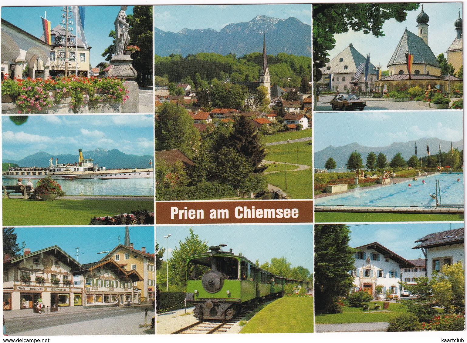 Prien Am Chiemsee : ZUG, Schwimmbad, Dampfer U.s.w. - (Bayer. Alpen) - Treinen