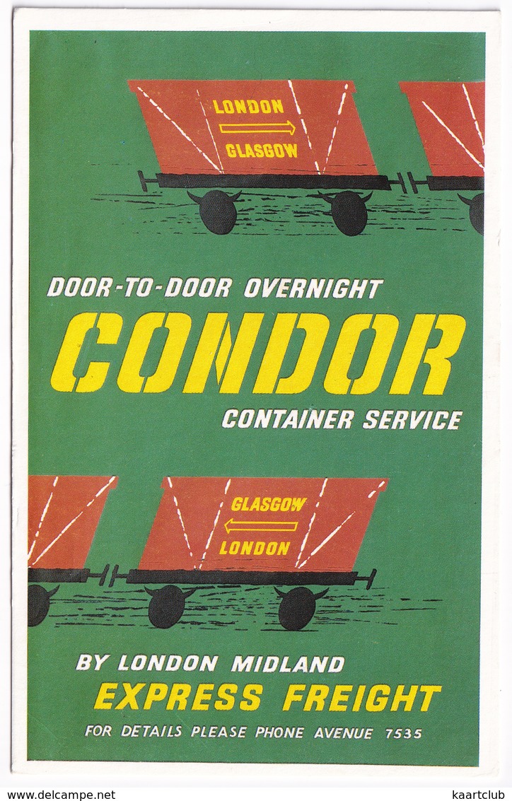 CONDOR Container Service By London Midland Express Freight - London Glasgow - Glasgow London - Treinen