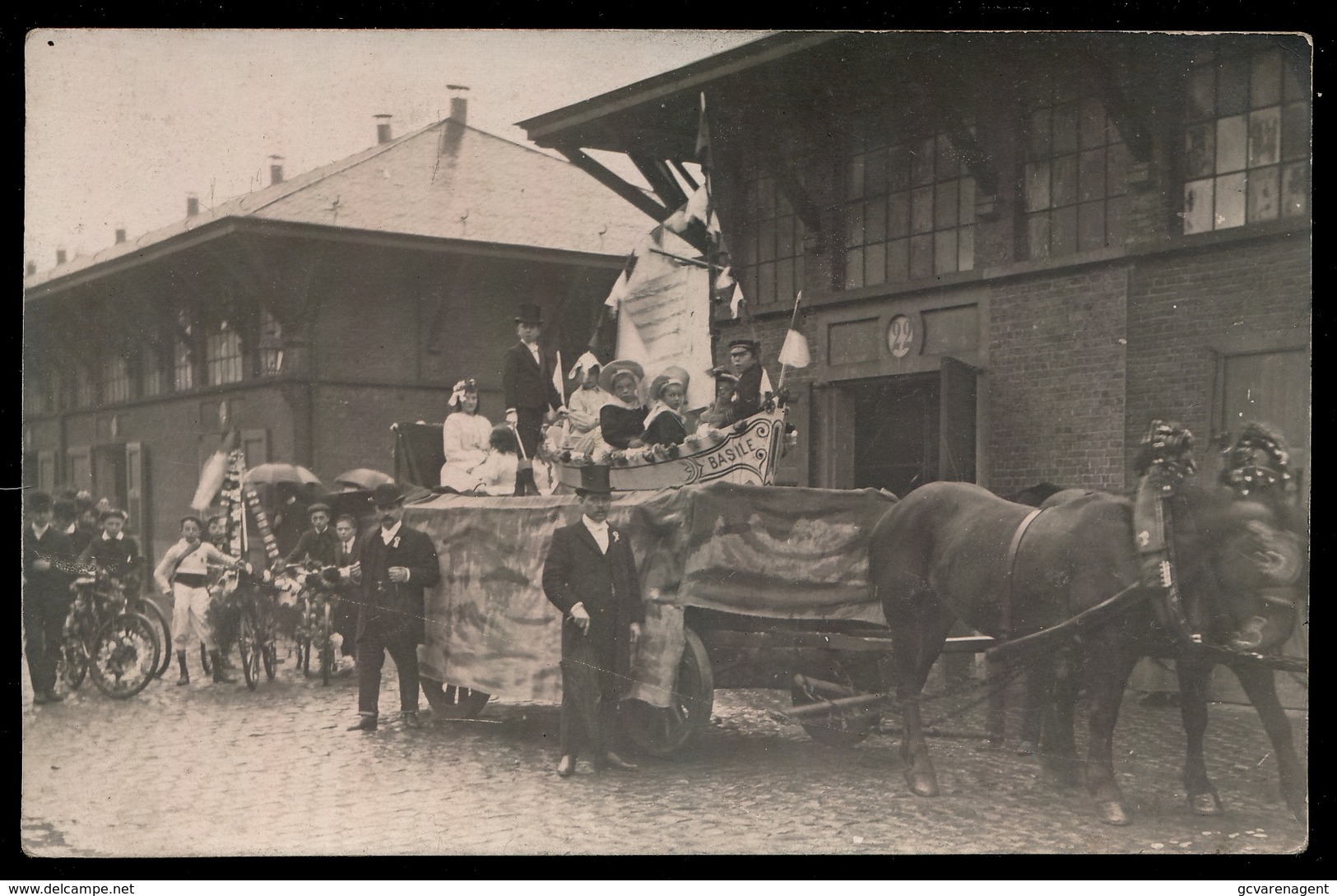 GENT UITZONDERLIJKE FOTOKAART - GEBUURTESTOET OSSENSTRAAT 1907 STEDELIJK SLACHTHUIS _ 2 AFBEELDINGEN - Gent