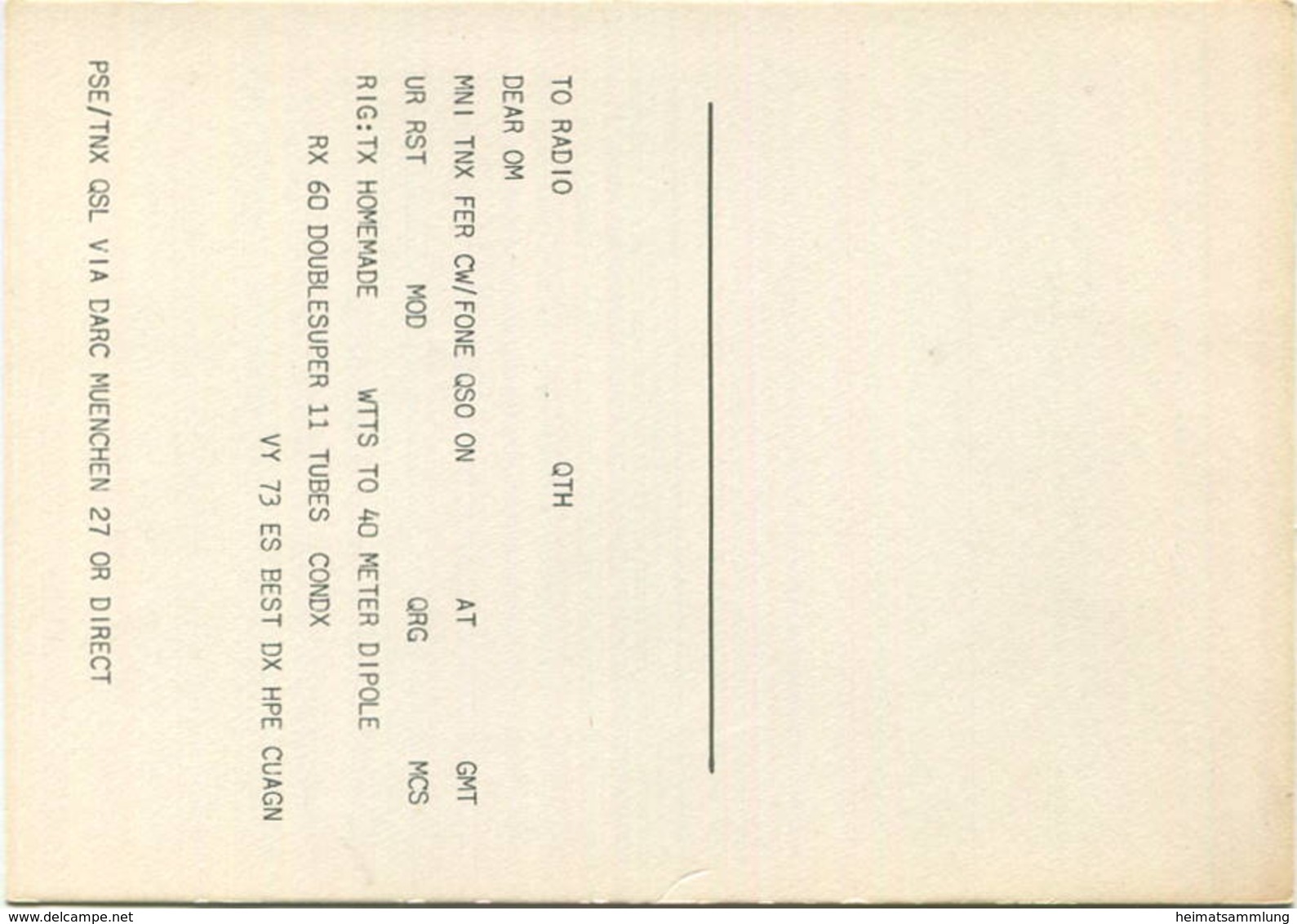 QSL - Funkkarte - DL3DQ - 36043 Fulda-Edelzell - Ca. 1960 - Amateurfunk