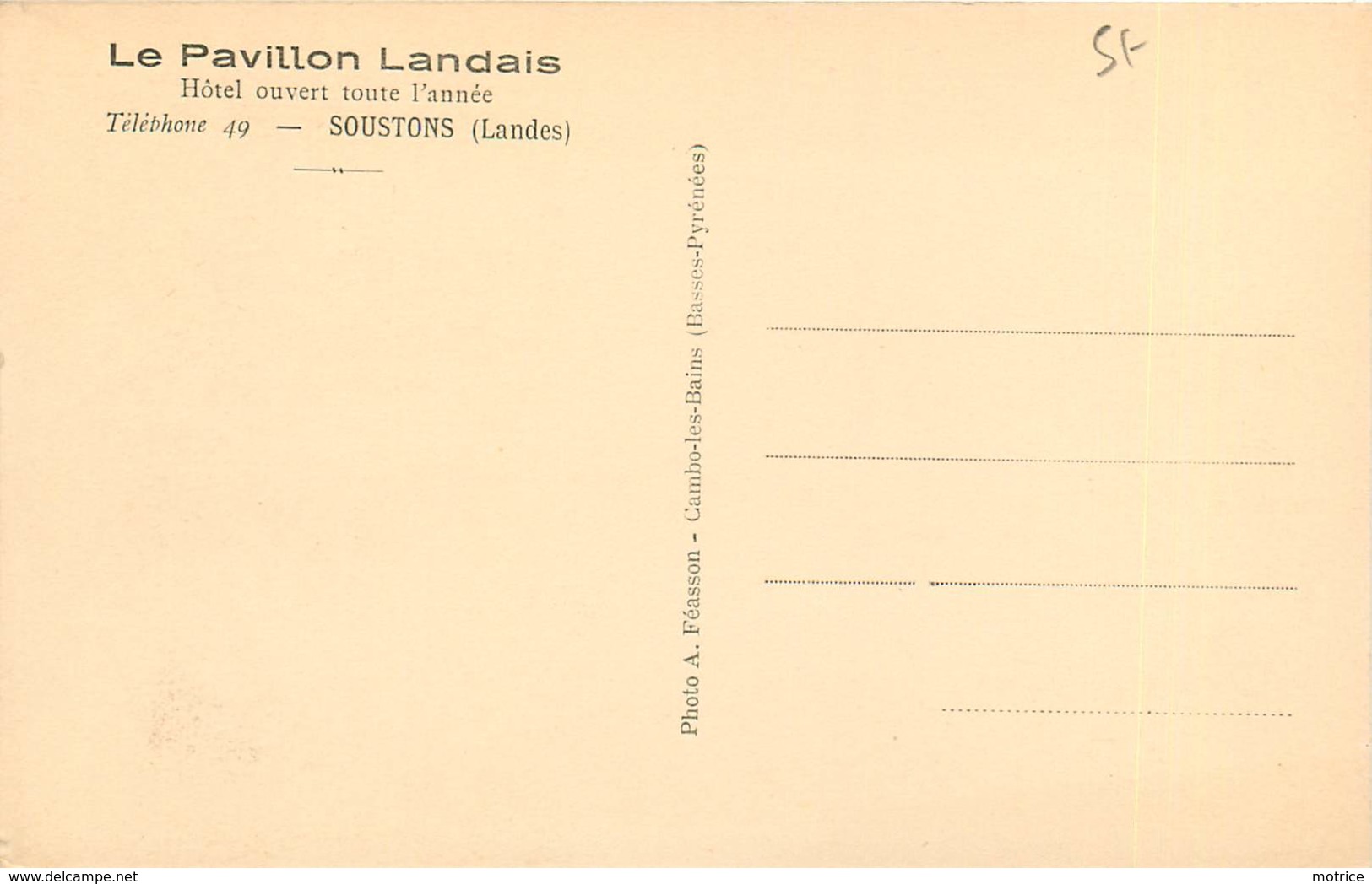 SOUSTONS - Le Pavillon Landais, Hôtel,carte Multi-vues. - Soustons