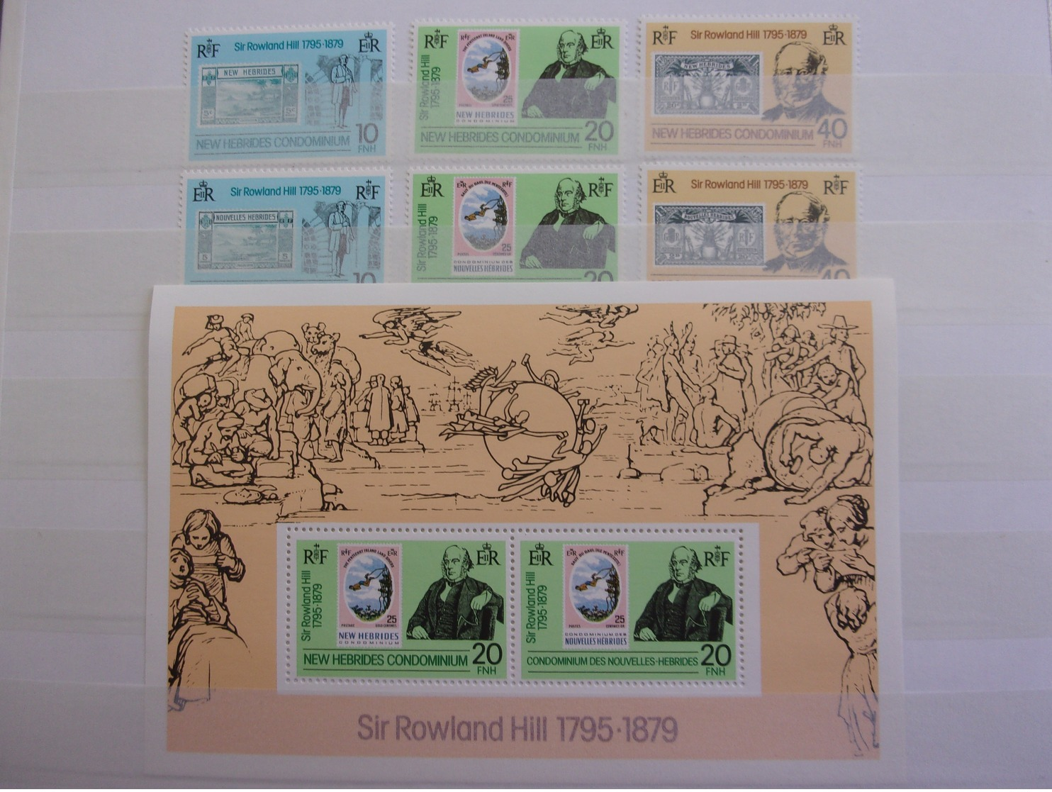 ROWLAND HILL NEW + NOUVELLE HEBRIDES SERIE+BLOC  NEUF** MNH - Rowland Hill