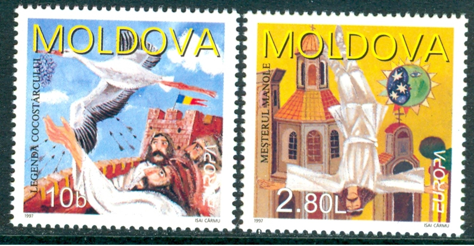 MOLDOVA 1997 Europa. Tales And Legends Set (2v), XF MNH, MiNr 236-7, SG 247-8; C.v. £1.35,2 - Moldova