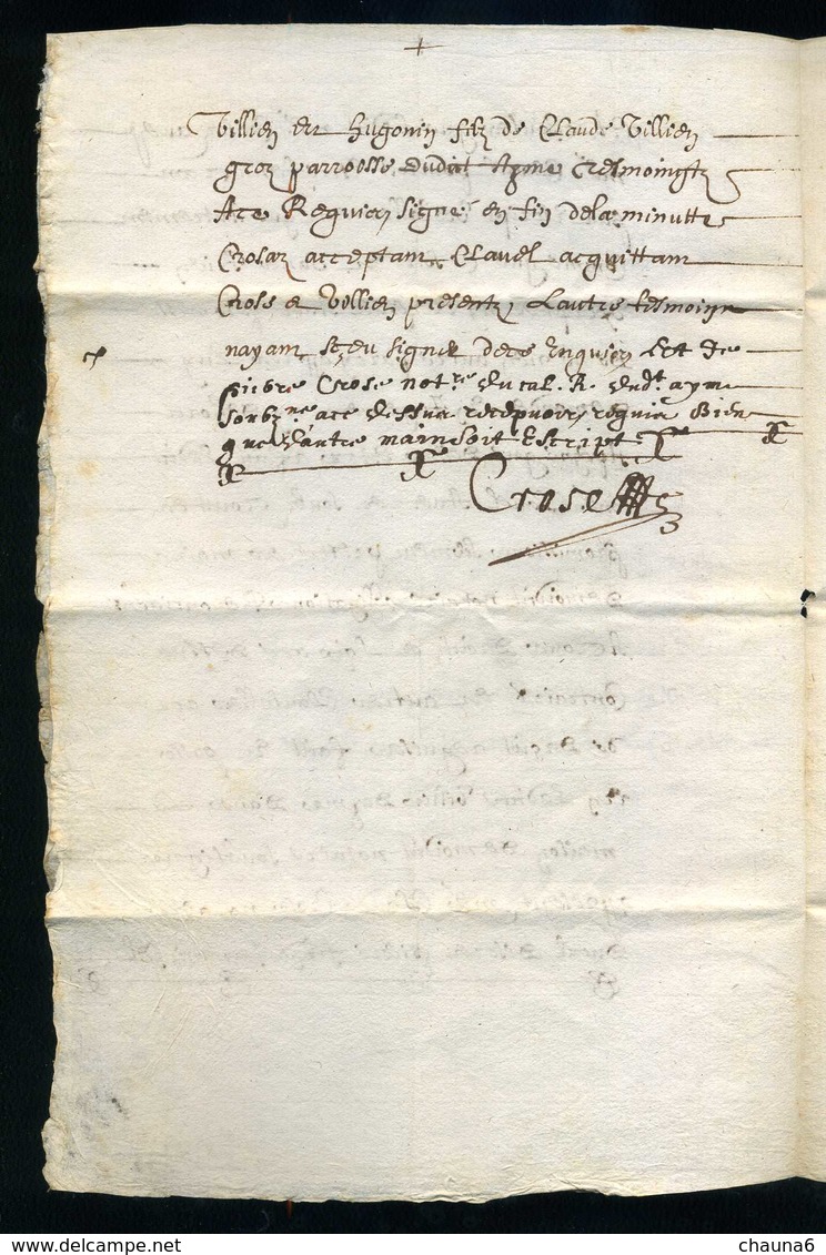 1659 Sous Louis XIV, Manuscrit 8 Pages, 5 écrites, Concerne Jacques Crosaz, Notaire à Aime, Savoie - Manuscrits