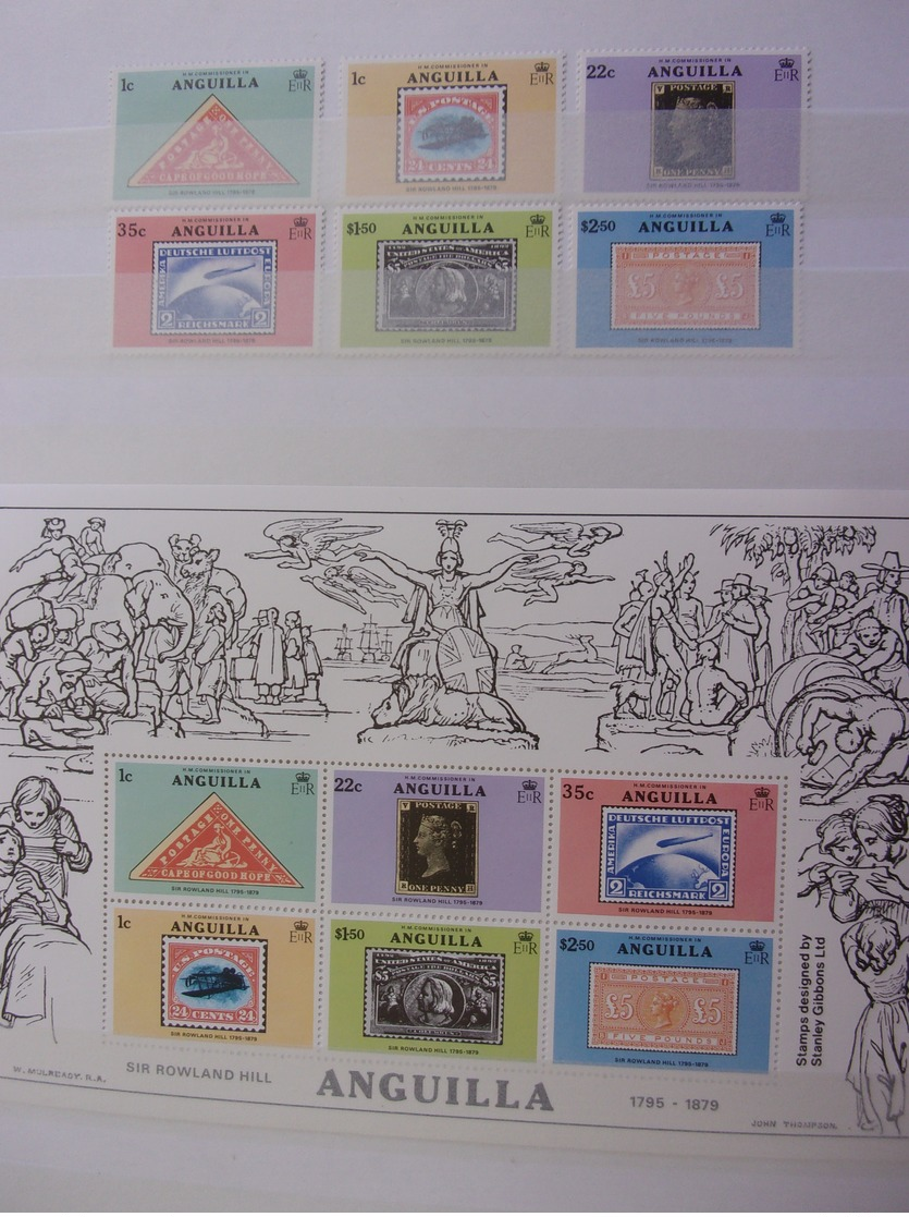 ROWLAND HILL  ANGUILLA SERIE+BLOC NEUF** MNH - Rowland Hill