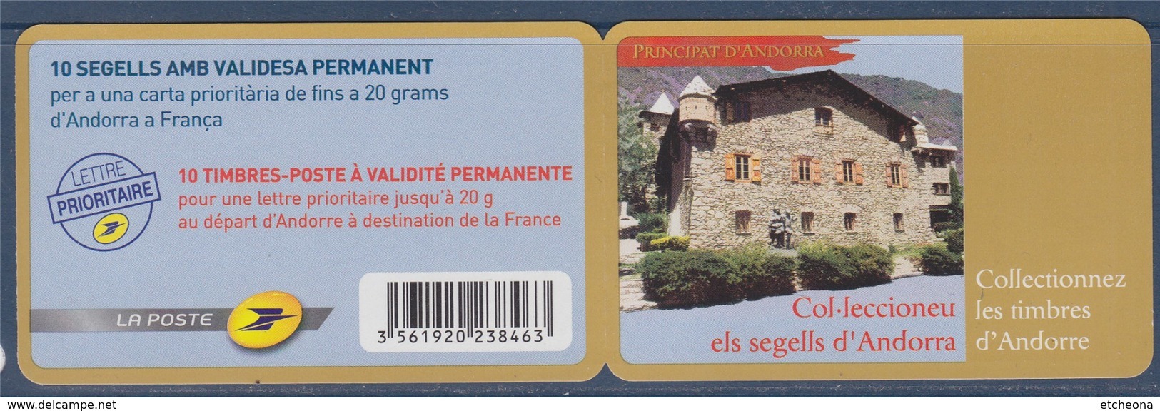= Blason D'Andorre, 10 TVP, Carnet N°13 (638) Neuf Armoiries D'Andorre - Booklets