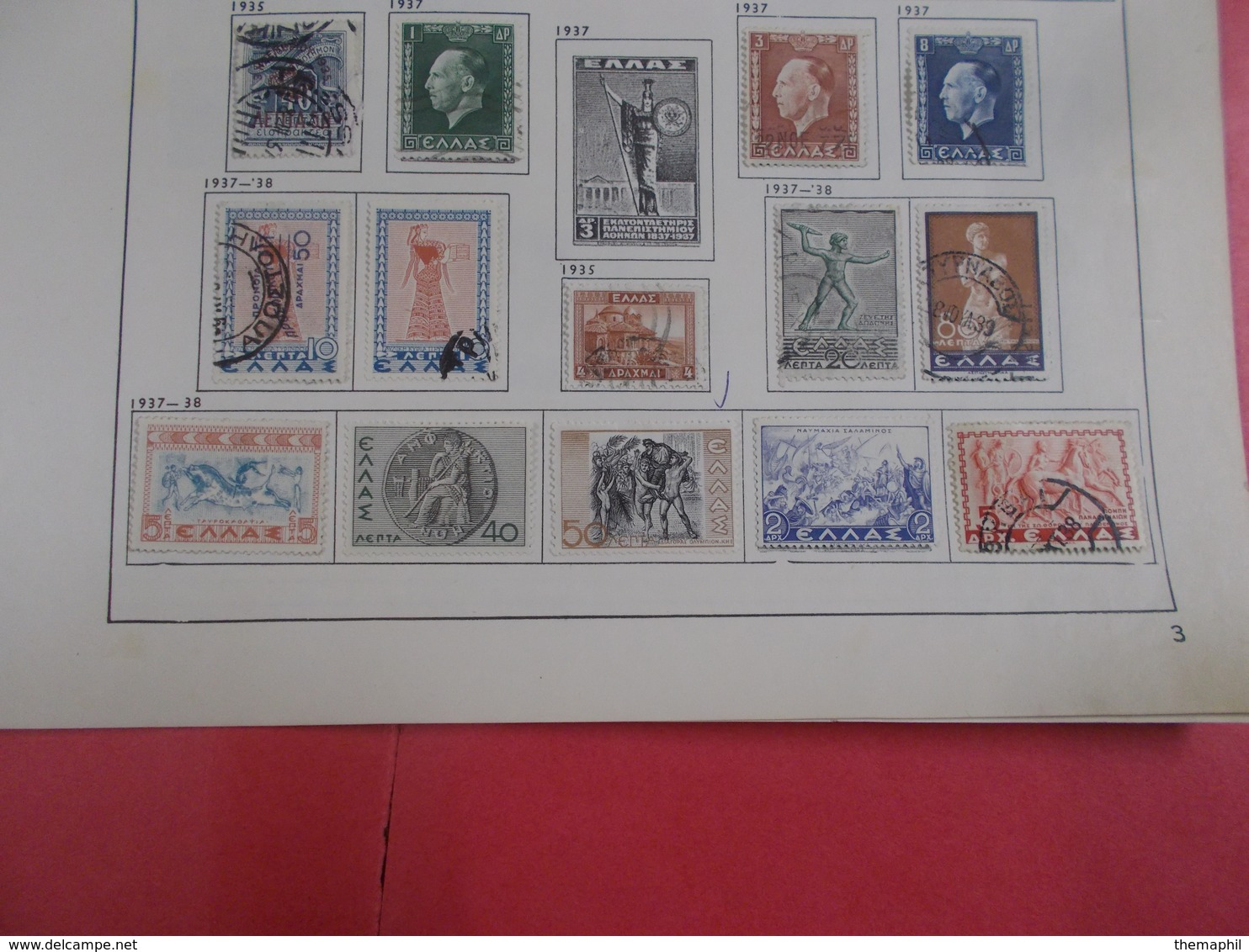 lot n° 642 GRECE collection neufs ou obl. sur page d'albums .. no paypal