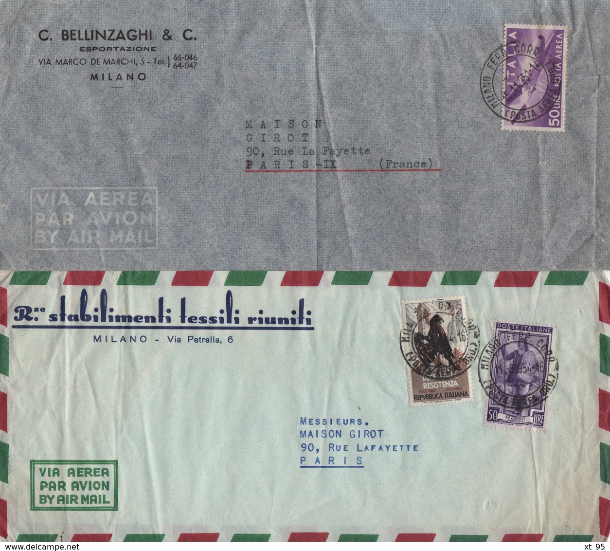 Italie - Lot De 21 Lettres à Destination De France - 1946-60: Marcophilie