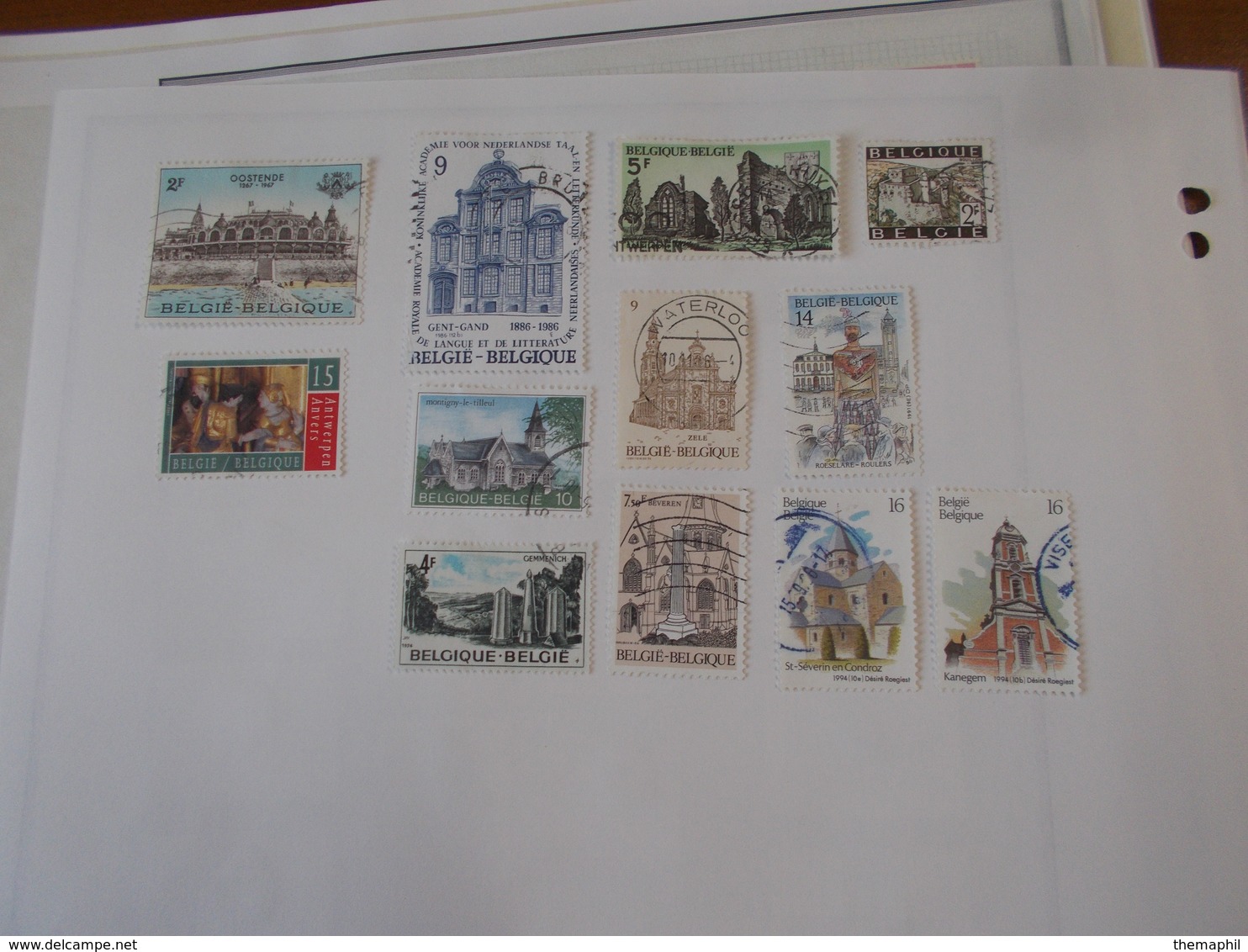 lot n° 638 BELGIQUE collection neufs ou obl. sur page d'albums .. no paypal