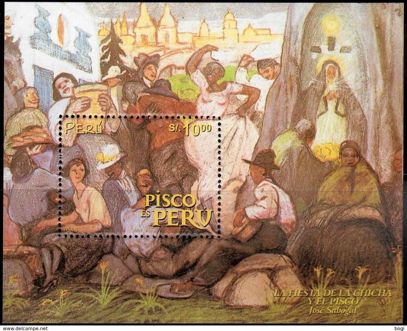 Peru 2001 Pisco Es Peru La Fiesta De La Chica Y El Pisco ** MNH - Peru