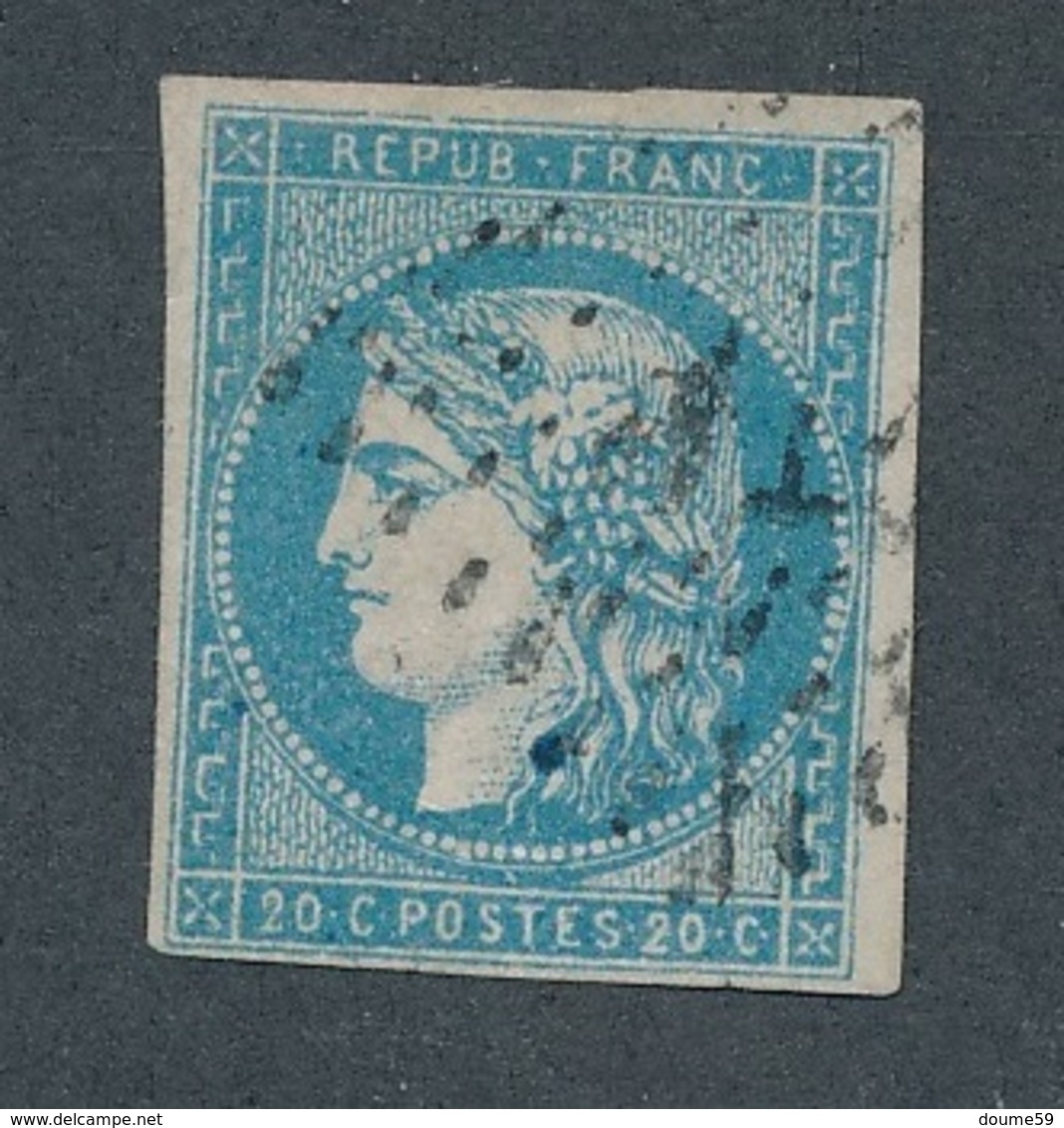 CI-19: FRANCE: Lot Avec N°44A (pt Pelurage Et Mini Trou D'épingle) Beau D'aspect - 1870 Bordeaux Printing