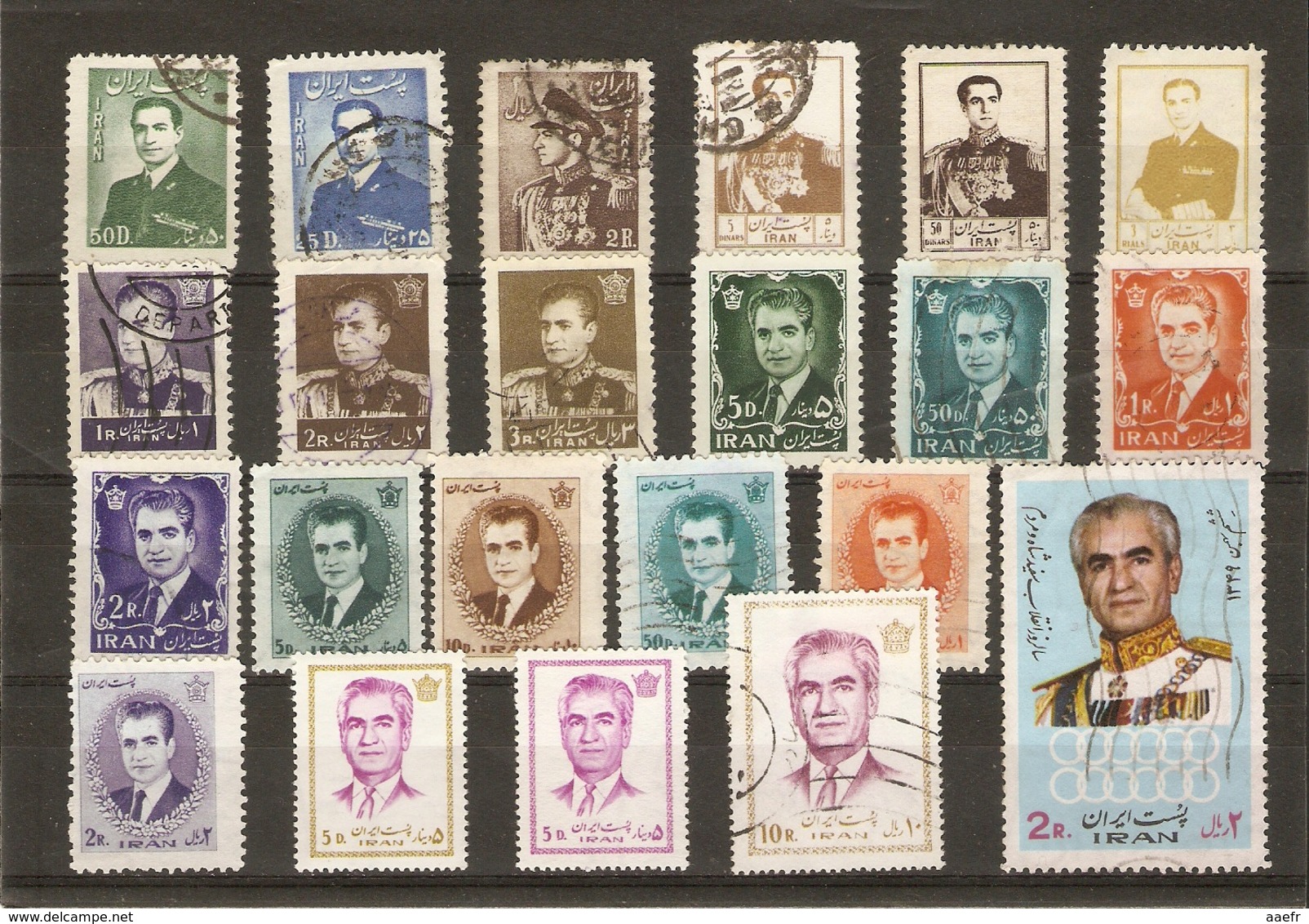 Iran 1958/71 - Shah - Petit Lot De 22 Timbres ° - Iran