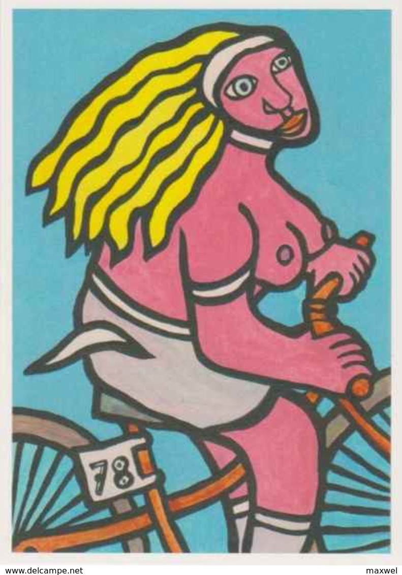 ERGON - Nackte Frau - Radfahrer - Fahrrad - Illustrator - Ergon